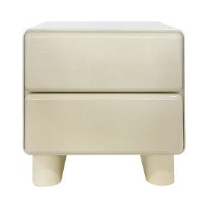 DÉJA Living Nachtkastje Sauda – Crème Glossy MDF – 57x43x57cm DÉJA Living Nachtkastje Sauda – Crème Glossy MDF – 57x43x57cm