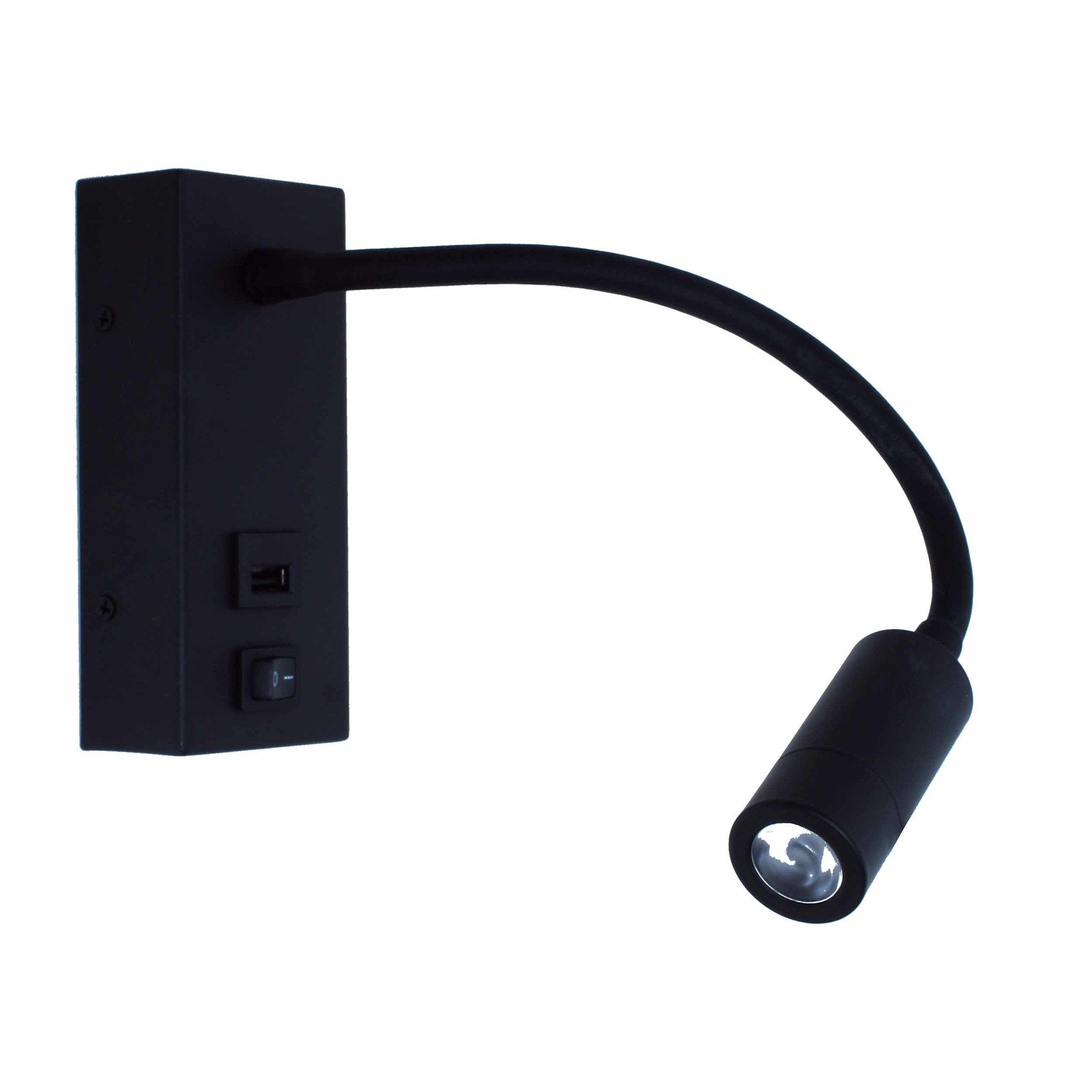 Artdelight wandlamp Easy - 1 lichts - 30 x 14 cm - zwart