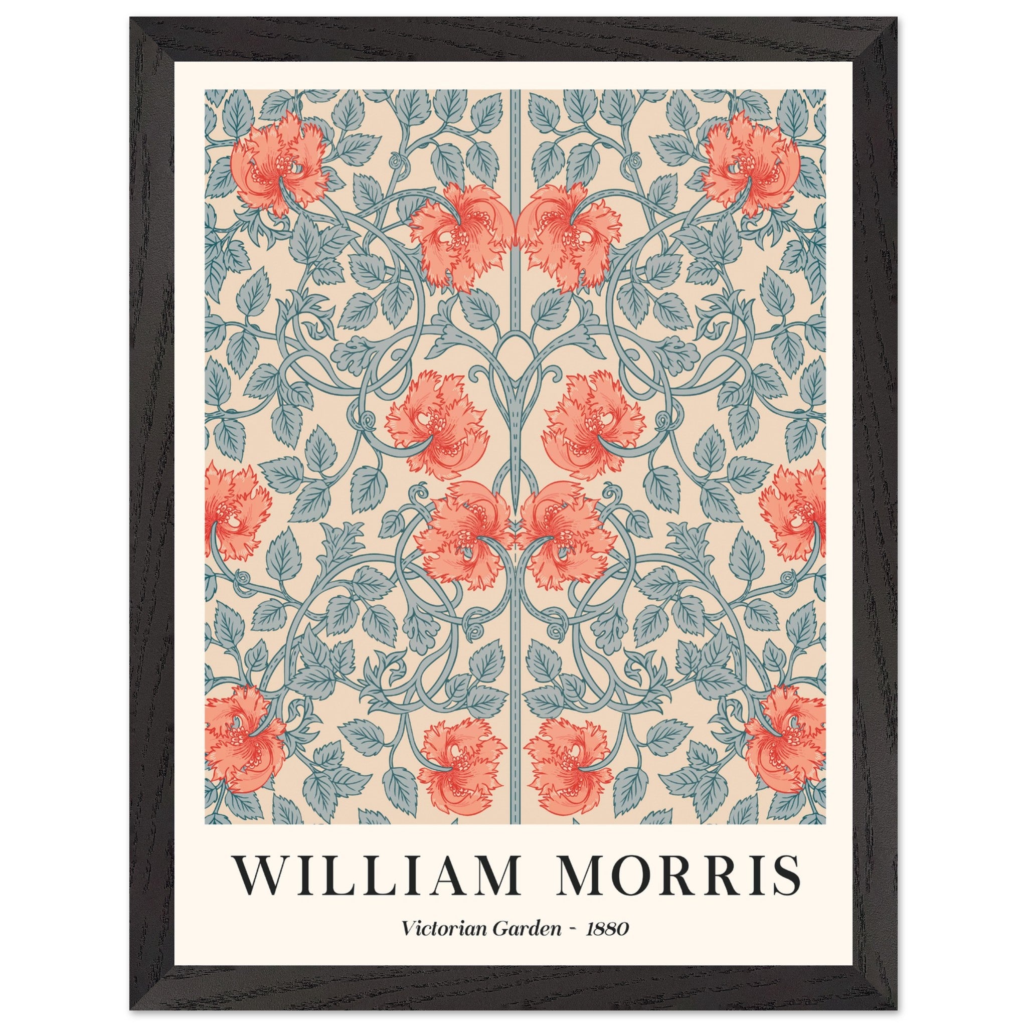 Artfulprints Poster met Lijst William Morris - Victorian garden 1880 -