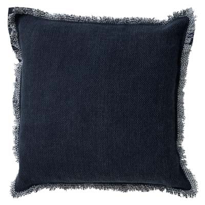 BURTO - Kussenhoes 45x45 cm - gewassen katoen - Insignia Blue - donker