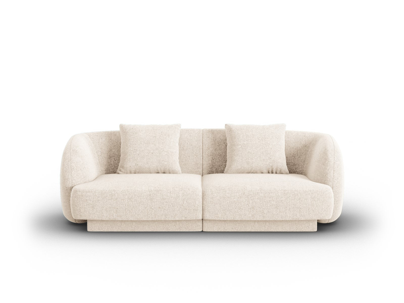 Cosmopolitan Design Bank Tulum 2-zits, chenille, lichtbeige - 90x180x7