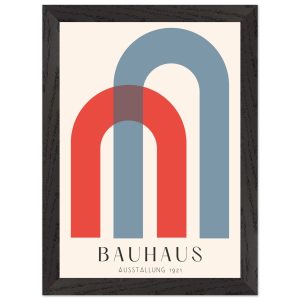 Artfulprints Poster met Lijst Bauhaus – Ausstellung 1921 – A4 21×29.7