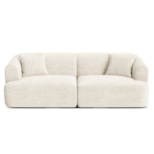 Cosmopolitan Design Modulaire bank Campi 3-zits, ribfluwelen ivoor – 9 Cosmopolitan Design Modulaire bank Campi 3-zits, ribfluwelen ivoor – 9