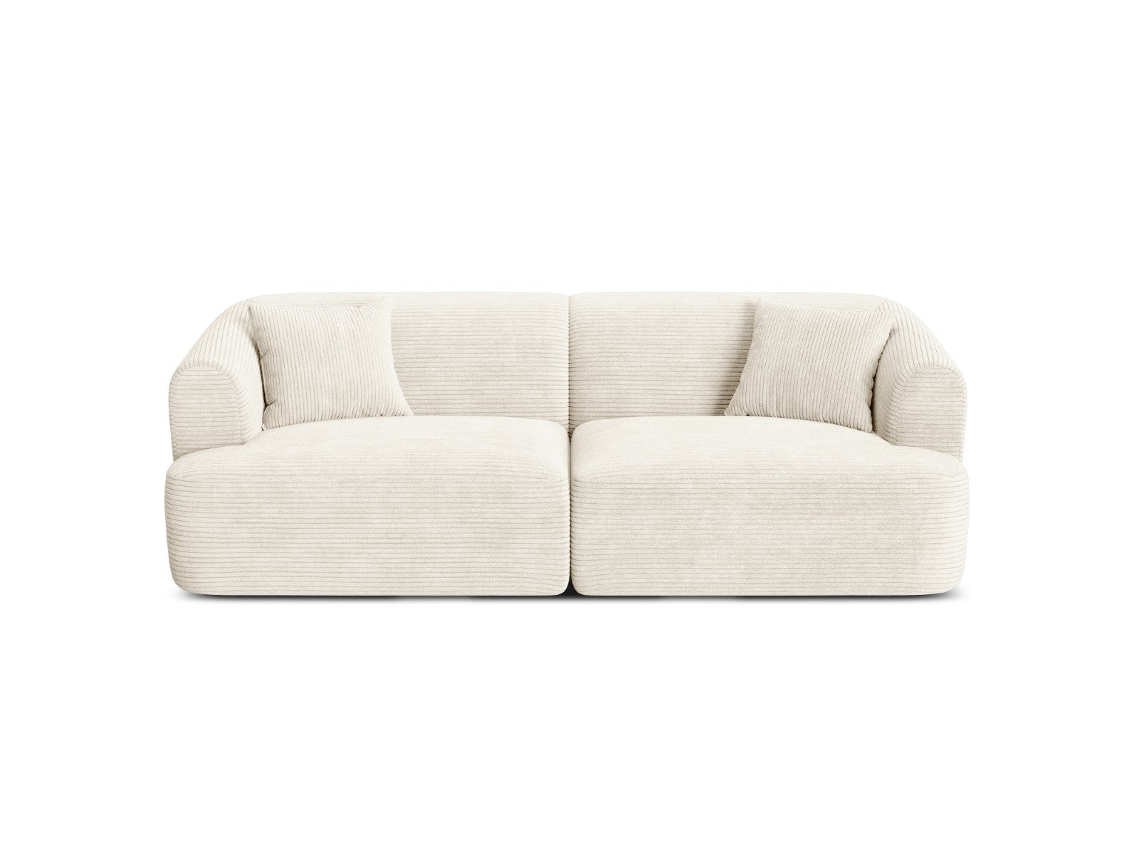 Cosmopolitan Design Modulaire bank Campi 3-zits, ribfluwelen ivoor - 9