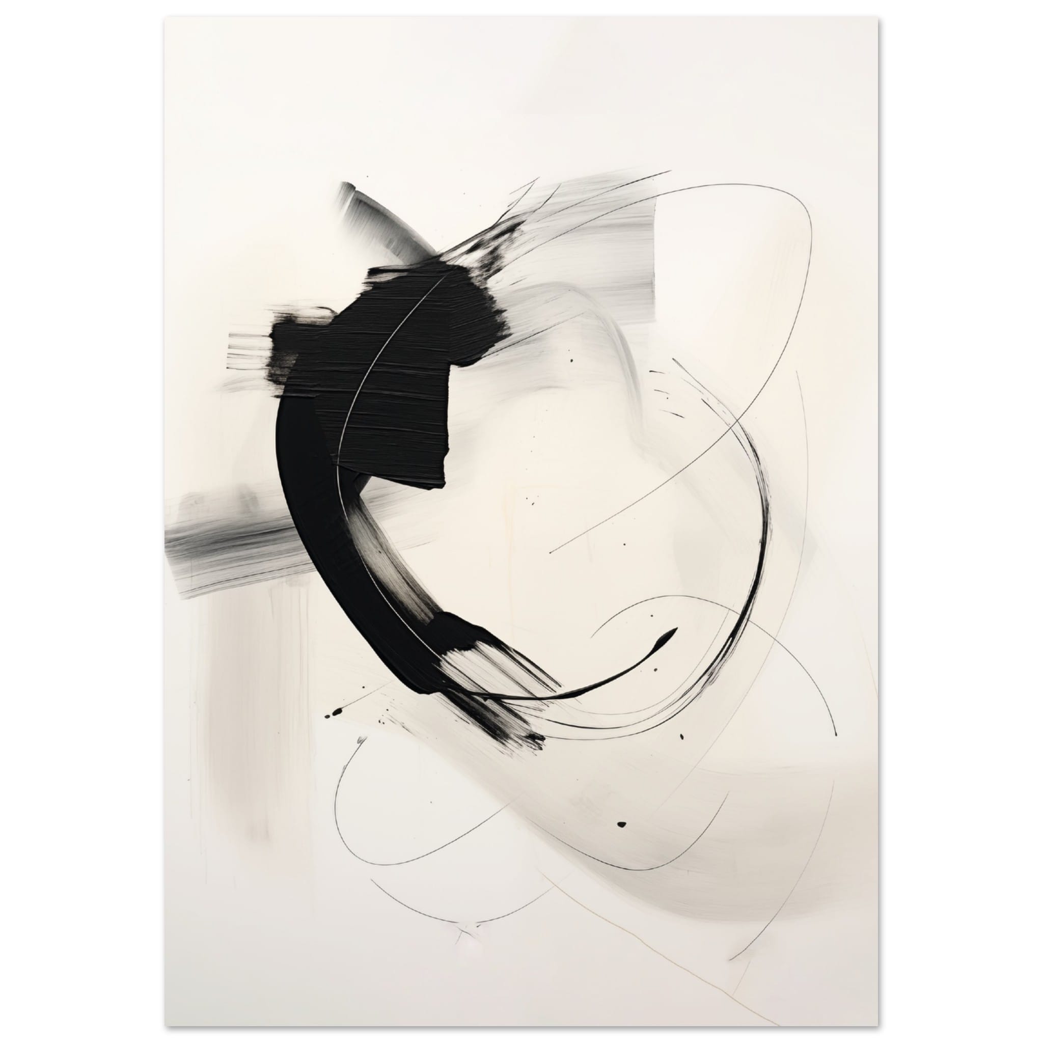 Artfulprints Abstract - Chique brush 6 poster A4 21x29.7 cm