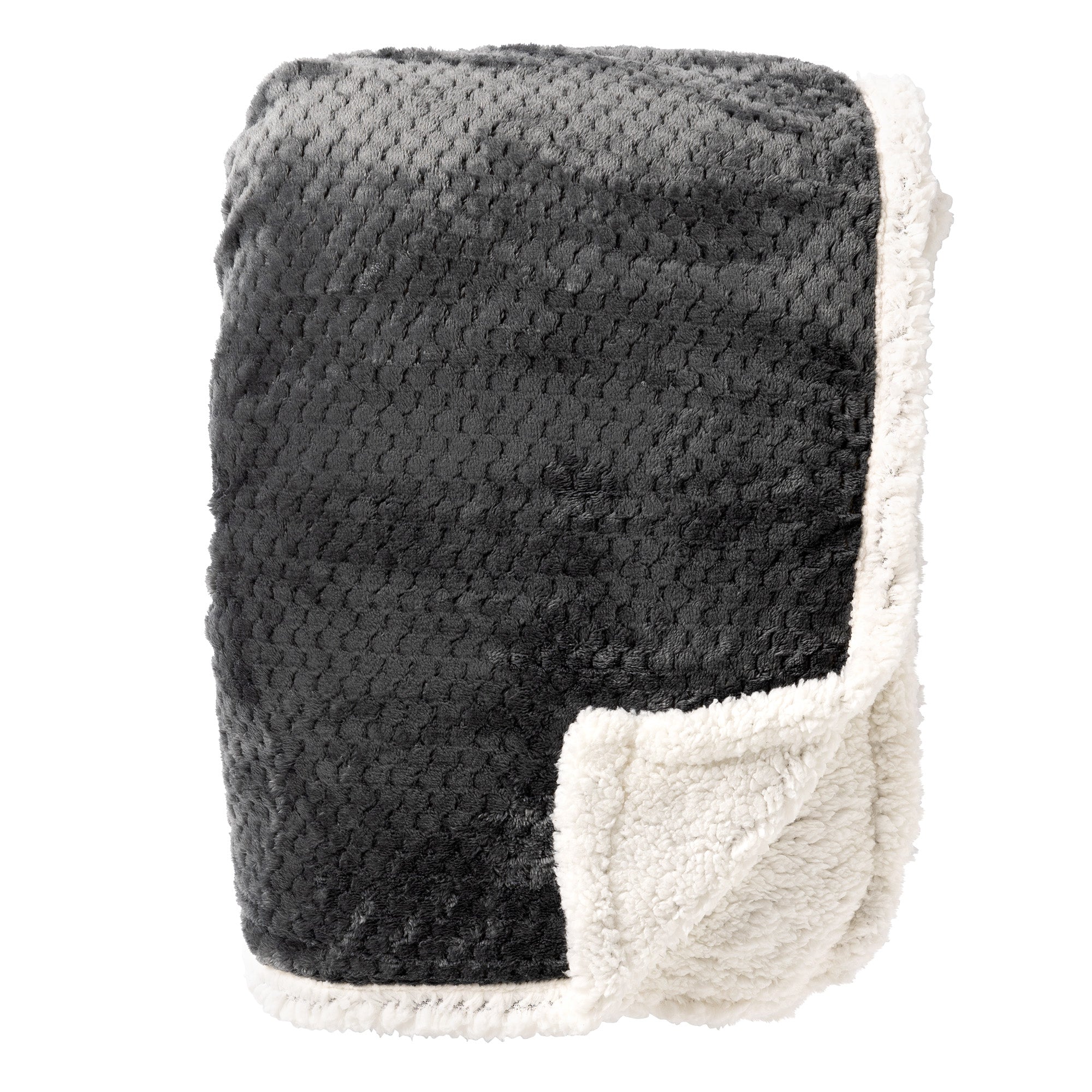 CODY - plaid 150x200 cm - sherpa fleece deken - honingraatpatroon - Ch