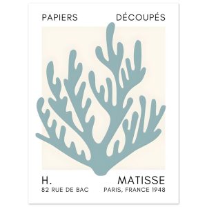 Artfulprints Poster Matisse – Coral harmony turquoise – 30×40 cm – Tur Artfulprints Poster Matisse – Coral harmony turquoise – 30×40 cm – Tur