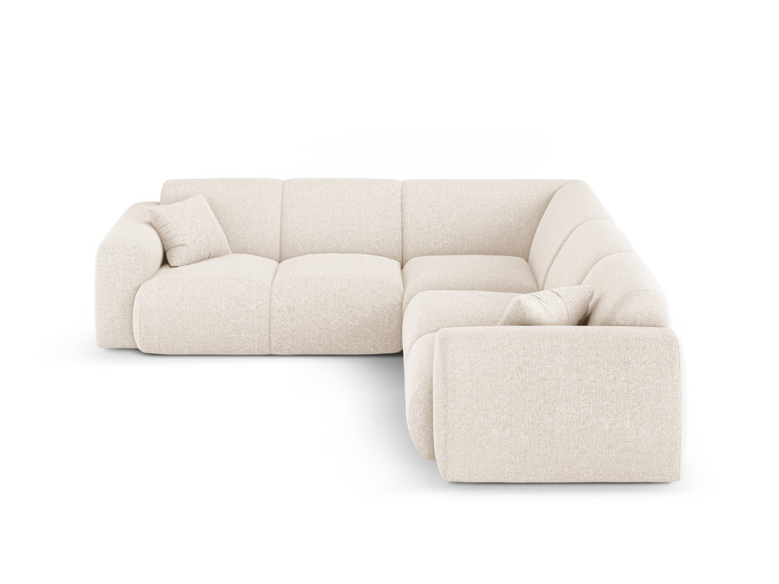 Cosmopolitan Design Symmetrische hoekbank Nolio 5-zits, chenille licht