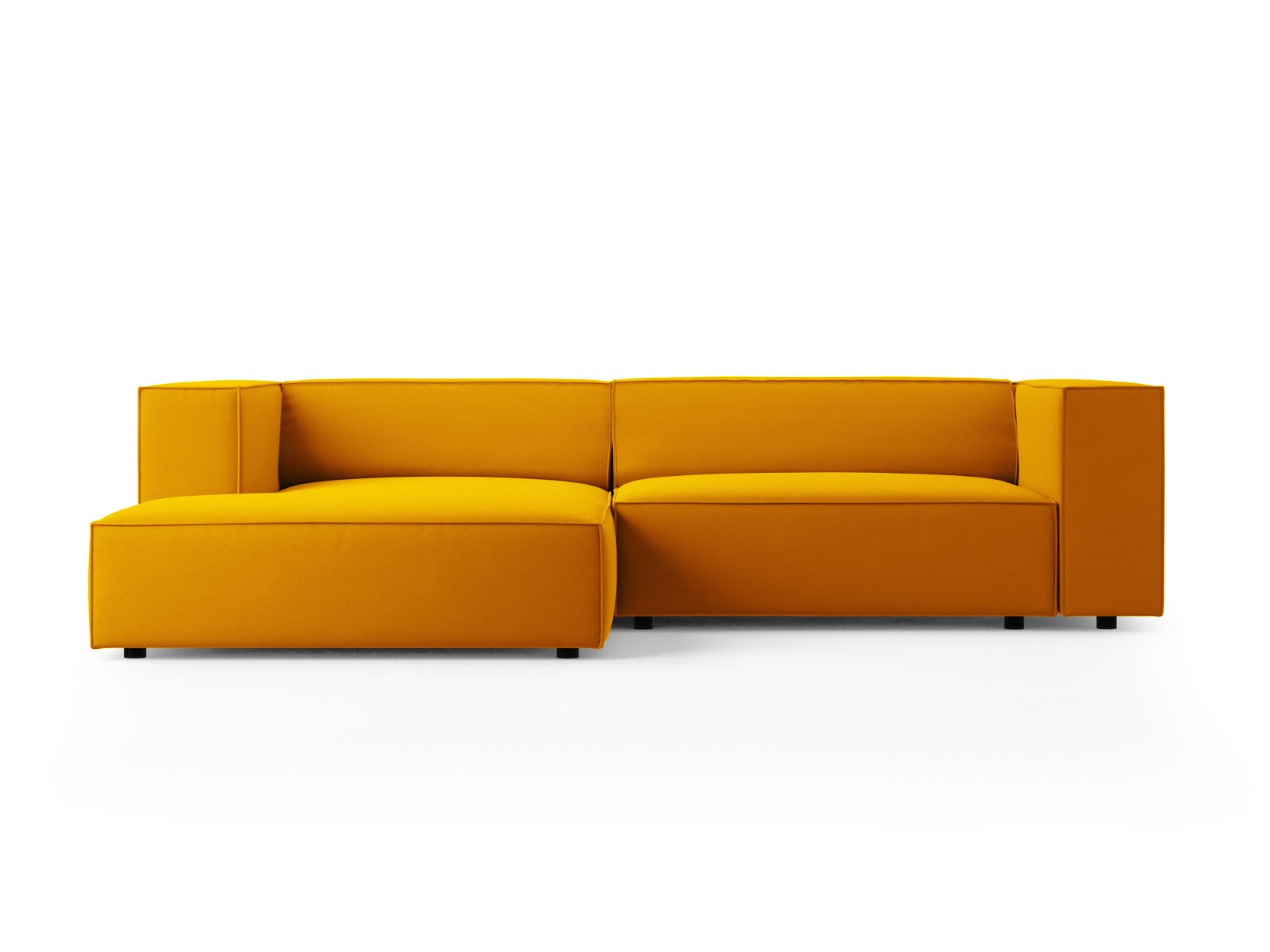 Cosmopolitan Design linker hoekbank Arendal 3-zits, flueel, geel - 166