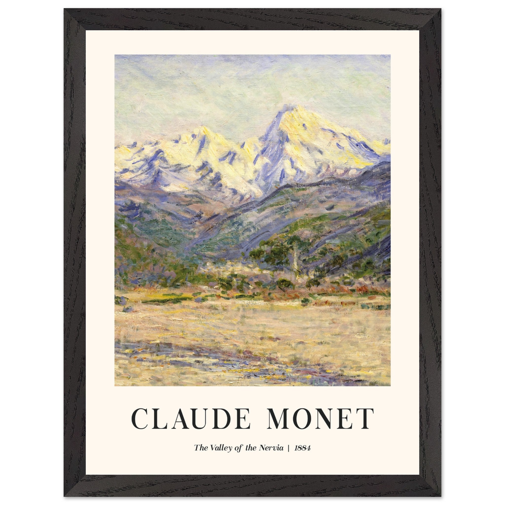 Artfulprints Poster met Lijst Claude Monet - The valley of the Nervia