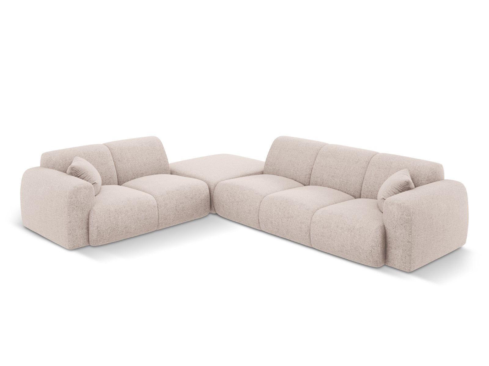 Cosmopolitan Design linker hoekbank Nolio 4-zits, chenille, beige - 25