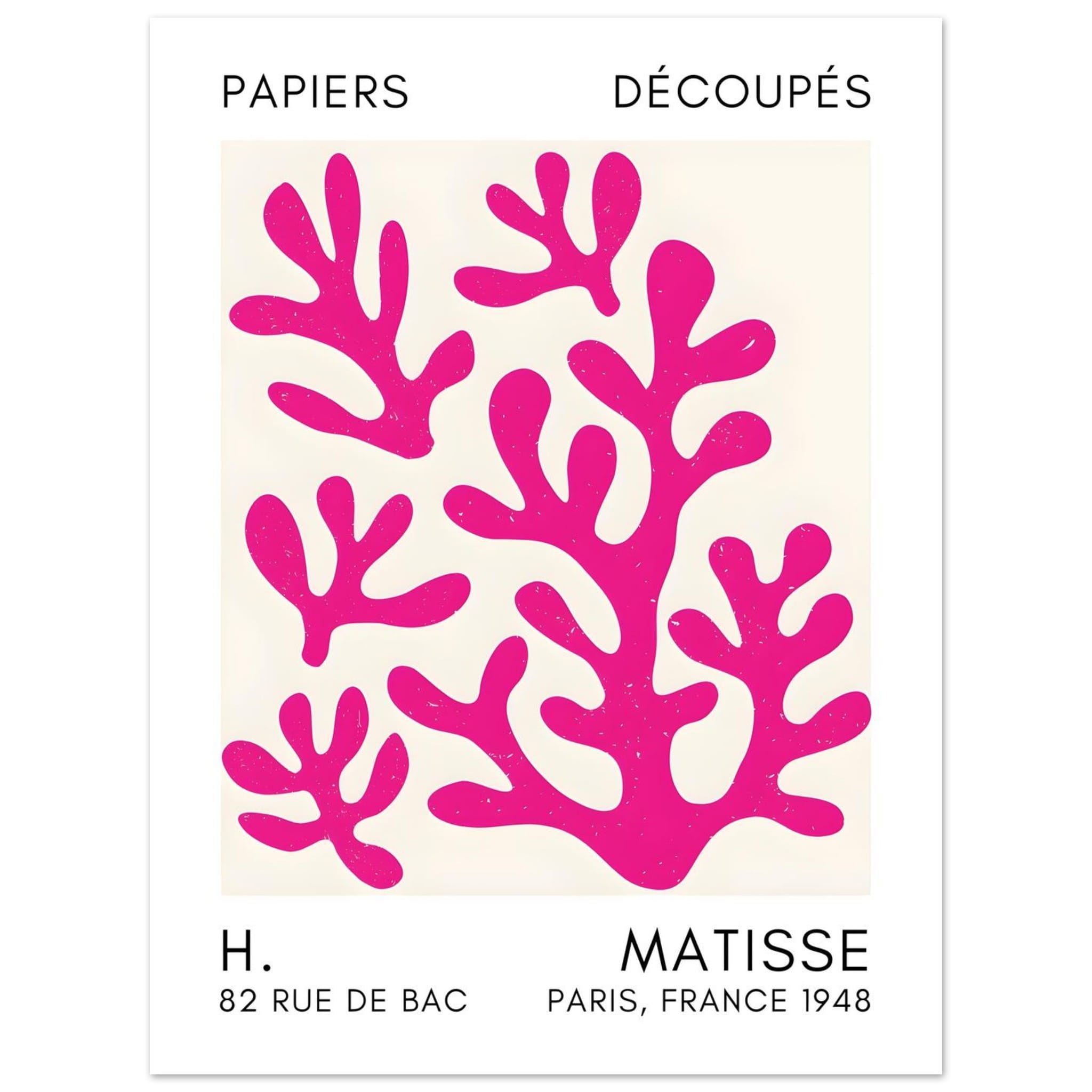 Artfulprints Poster Matisse – Coral shadows pink - 30x40 cm - Roze
