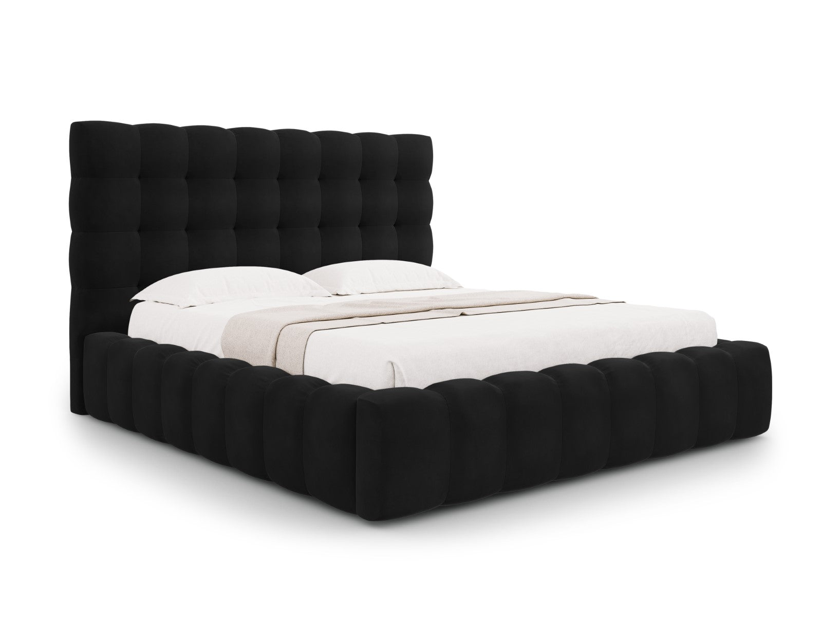 Cosmopolitan Design Opbergbed met hoofdeinde Bali 180x200cm, flueel, z