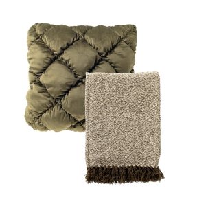 Dutch Decor set sierkussen en plaid – Soof en Sally – Groen Dutch Decor set sierkussen en plaid – Soof en Sally – Groen