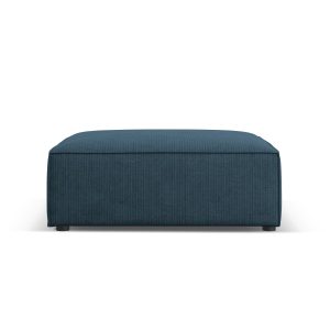 Cosmopolitan Design Poef Arendal chenille met ribbeleffect, marineblau Cosmopolitan Design Poef Arendal chenille met ribbeleffect, marineblau