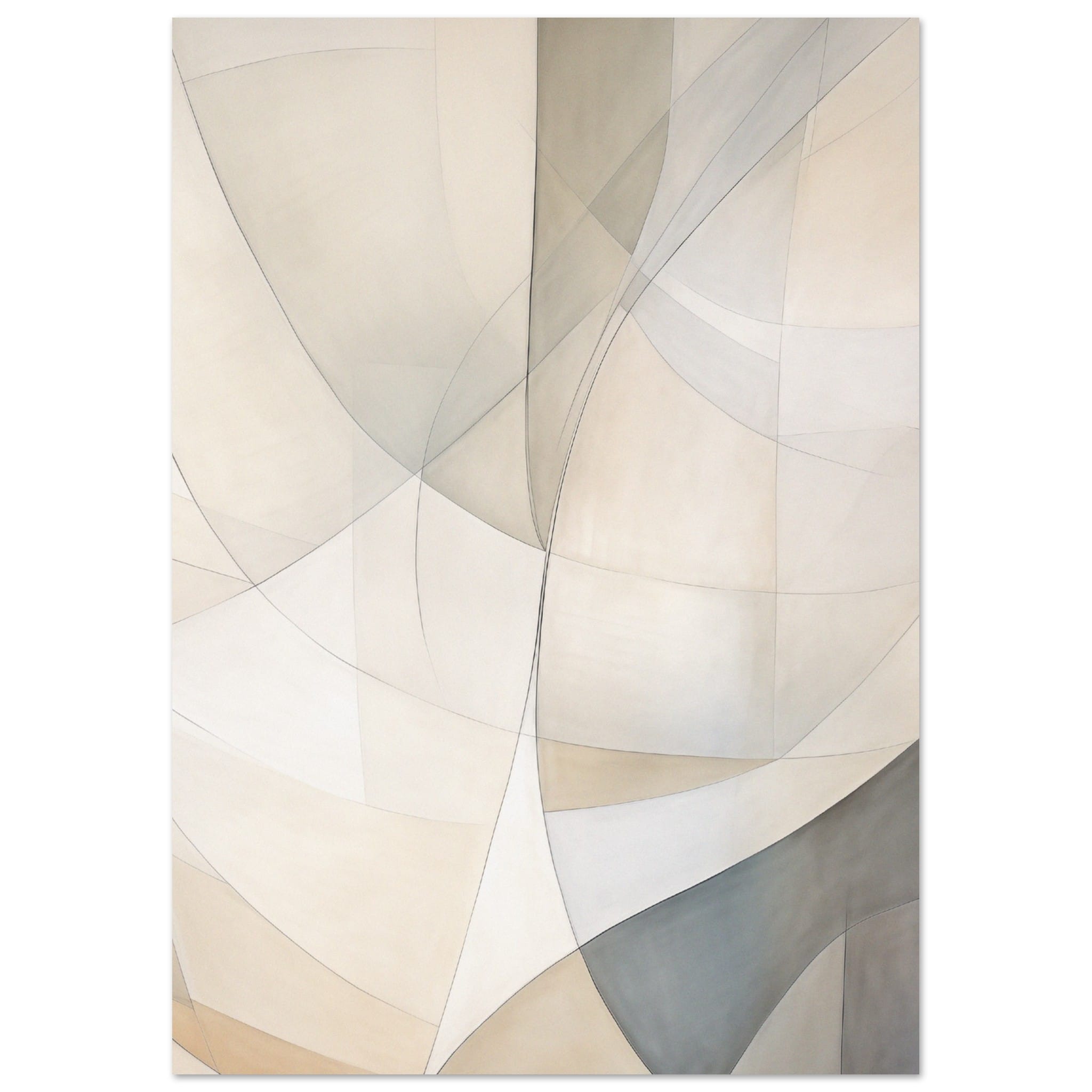 Artfulprints Abstract - Fine lines 5 poster A4 21x29.7 cm