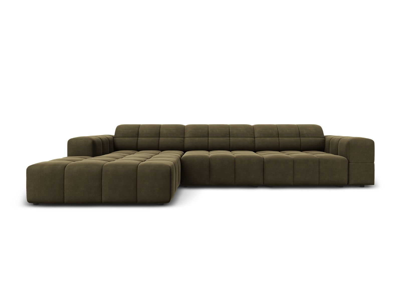 Cosmopolitan Design linker hoekbank Chicago 4-zits, flueel groente - 1
