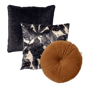 KUSSENSET – 3-delig – Mosi – 45×45 cm, Ø38 cm – sierkussens met vullin KUSSENSET – 3-delig – Mosi – 45×45 cm, Ø38 cm – sierkussens met vullin