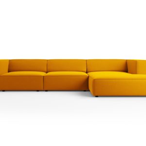 Cosmopolitan Design rechter hoekbank Arendal 4-zits, flueel, geel – 16 Cosmopolitan Design rechter hoekbank Arendal 4-zits, flueel, geel – 16