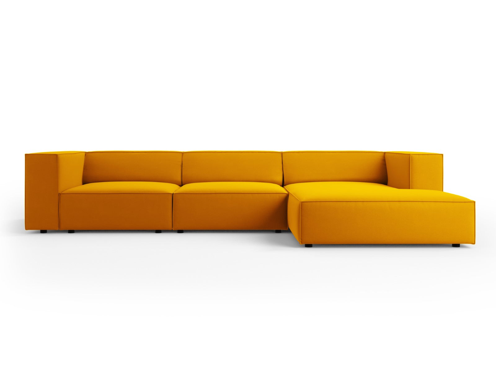 Cosmopolitan Design rechter hoekbank Arendal 4-zits, flueel, geel - 16