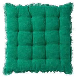 BURTO – stoelkussen 40×40 cm – gewassen katoen – Emerald – groen BURTO – stoelkussen 40×40 cm – gewassen katoen – Emerald – groen