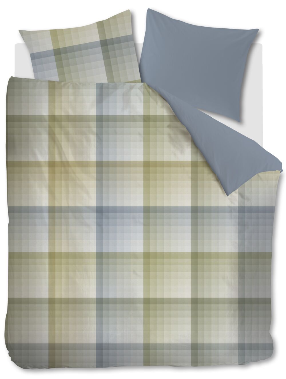 Beddinghouse Dekbedovertrek Sil - 200 x 200/220 cm - Blauw Groen