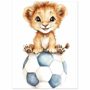 Artfulprints Poster Sportief leeuwtje – 30×40 cm – Meerkleurig Artfulprints Poster Sportief leeuwtje – 30×40 cm – Meerkleurig