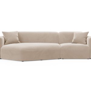 Cosmopolitan Design Modulaire hoekbank links Strino 3-zits, flueel bei Cosmopolitan Design Modulaire hoekbank links Strino 3-zits, flueel bei