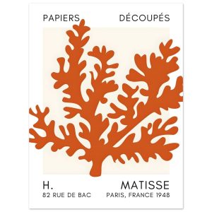 Artfulprints Poster Matisse – Aqua bloom orange – 30×40 cm – Oranje Artfulprints Poster Matisse – Aqua bloom orange – 30×40 cm – Oranje