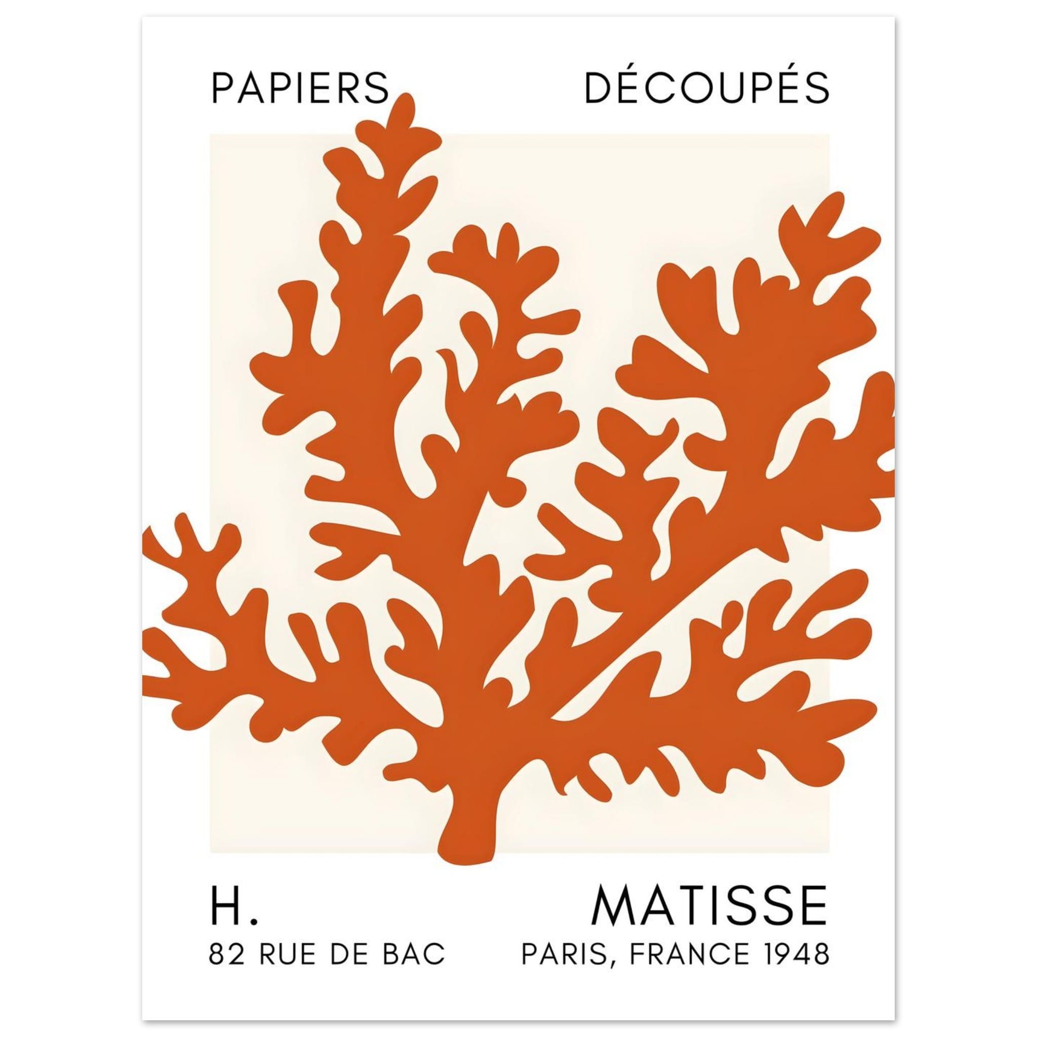Artfulprints Poster Matisse – Aqua bloom orange - 30x40 cm - Oranje