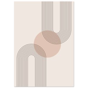 Artfulprints Poster Boho – Neutral curves – 70×100 cm – Grijs Artfulprints Poster Boho – Neutral curves – 70×100 cm – Grijs