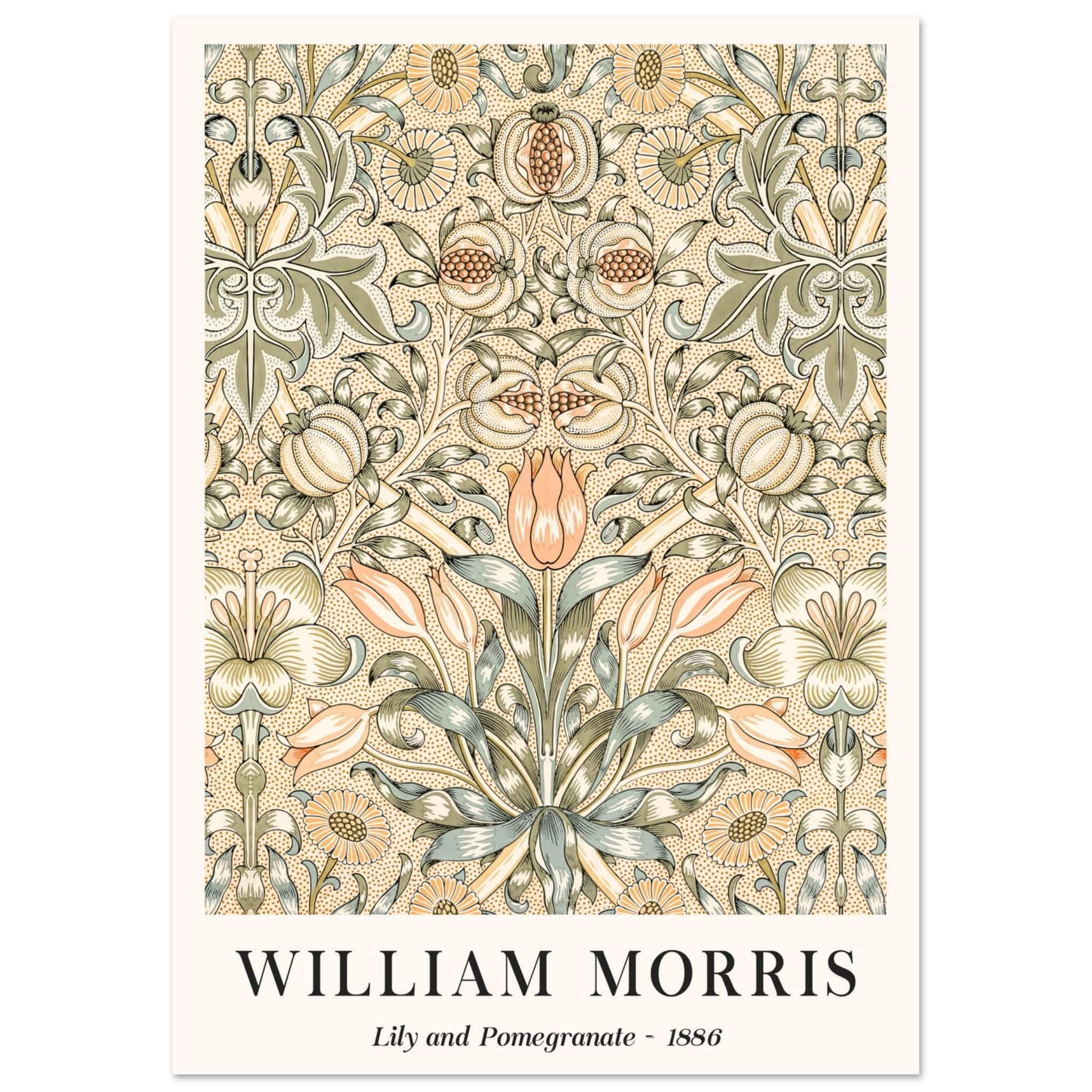 Artfulprints Poster William Morris - Lily and pomegranate 1886 - A4 21