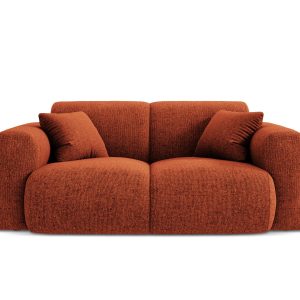 Cosmopolitan Design Bank Nolio 2-zits, chenille, terracotta – 95x170x7