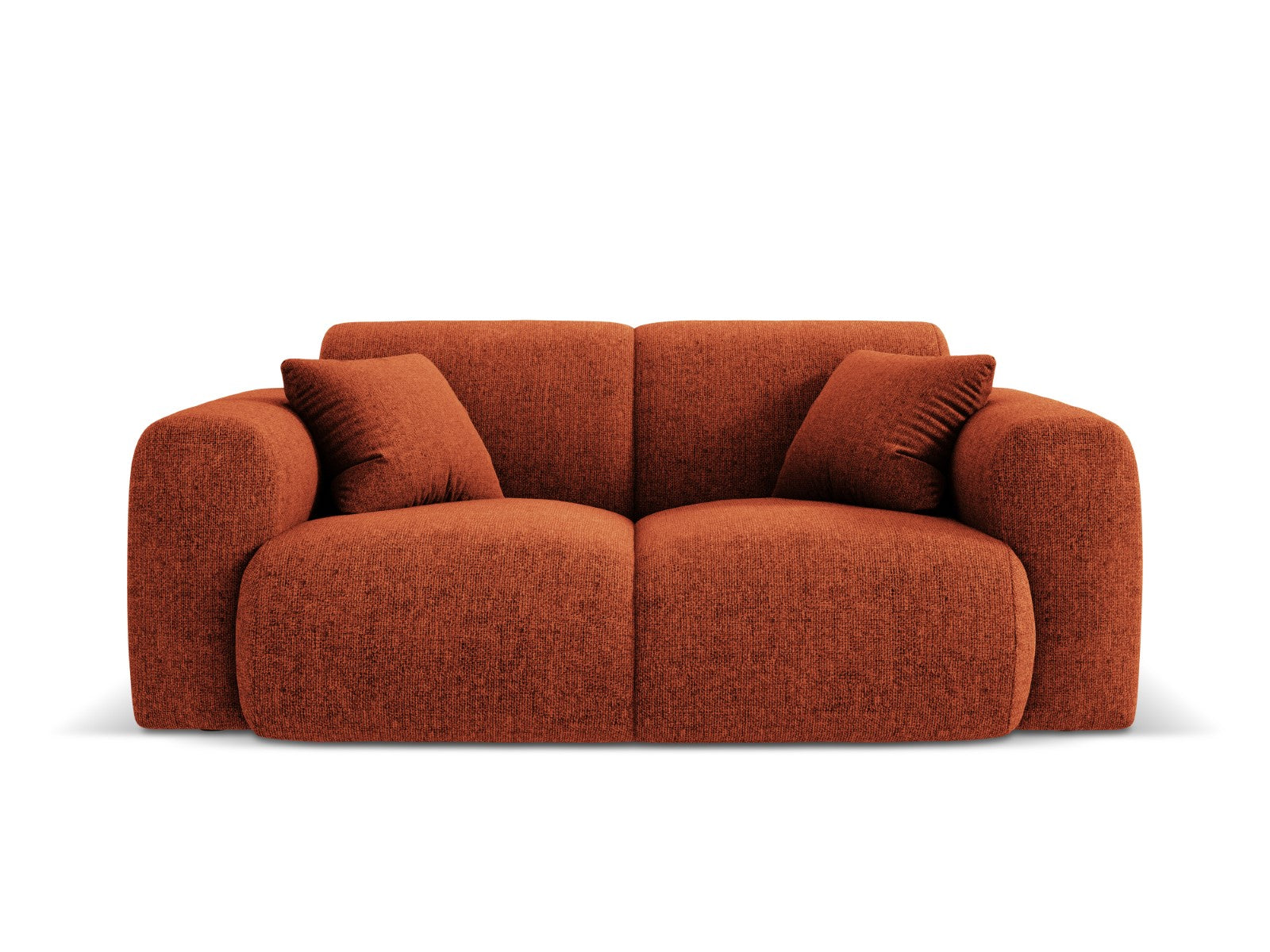 Cosmopolitan Design Bank Nolio 2-zits, chenille, terracotta - 95x170x7
