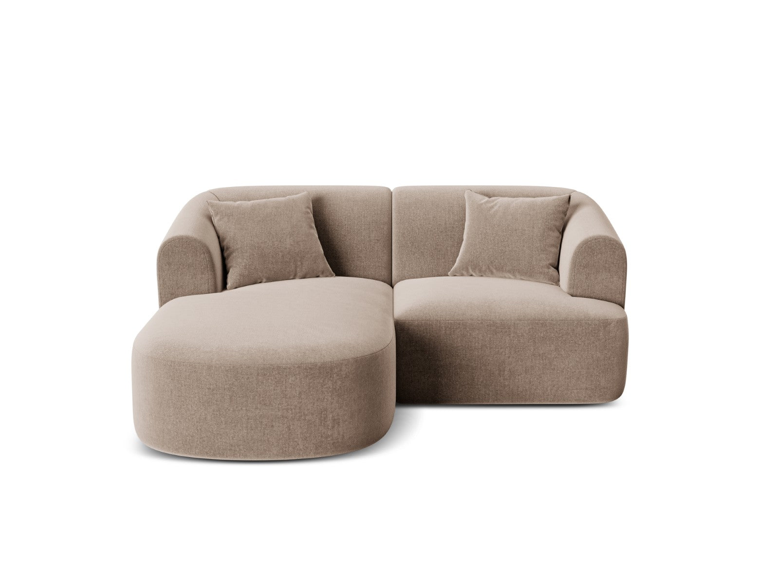 Cosmopolitan Design Modulaire hoekbank links Campi 3-zits, flueel donk