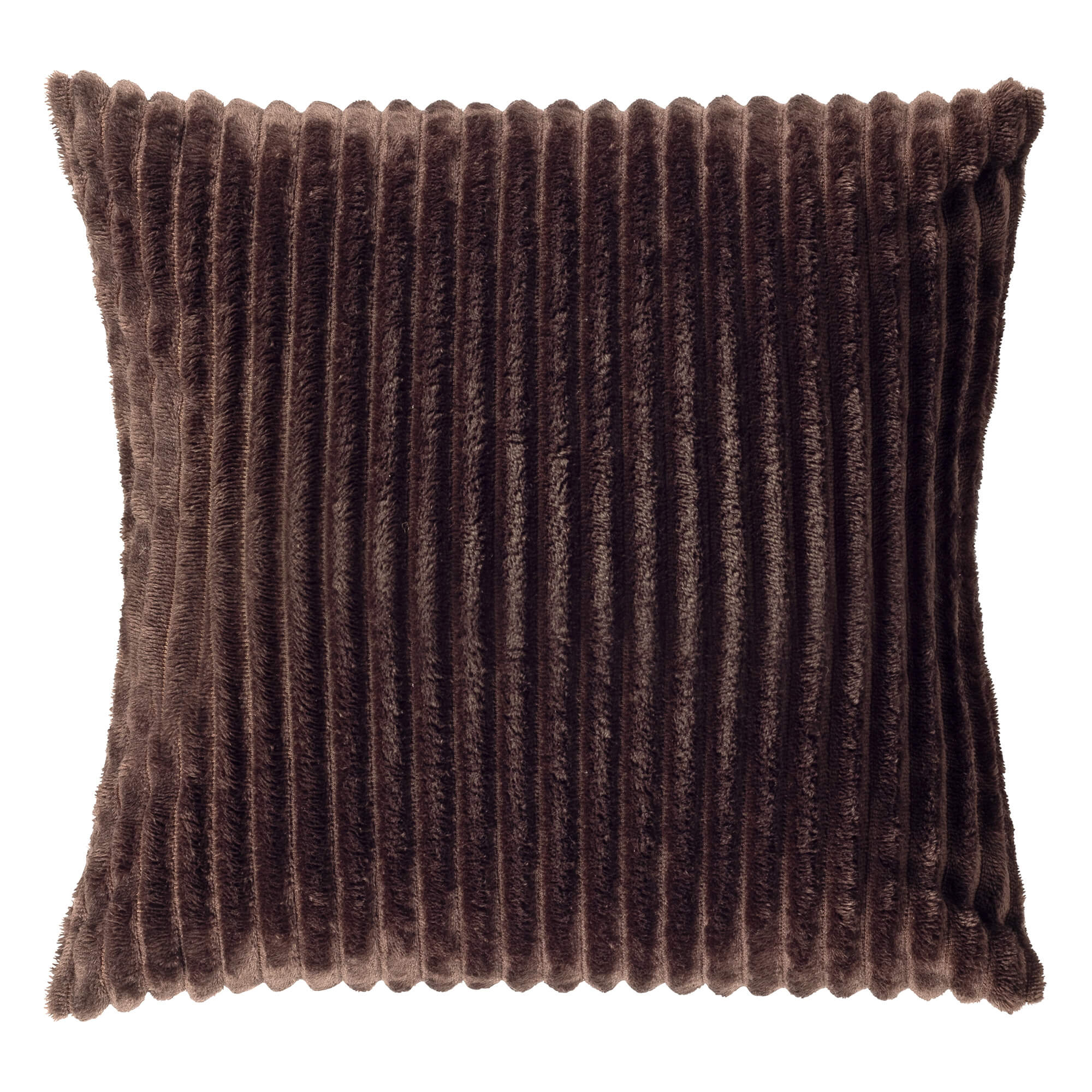 MART - sierkussen 45x45 cm - zacht ribfluweel - corduroy - Chocolate M