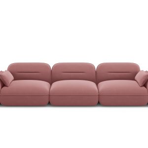 Cosmopolitan Design Modulaire bank Sydney 4-zits, flueel, zalm – 90×32 Cosmopolitan Design Modulaire bank Sydney 4-zits, flueel, zalm – 90×32