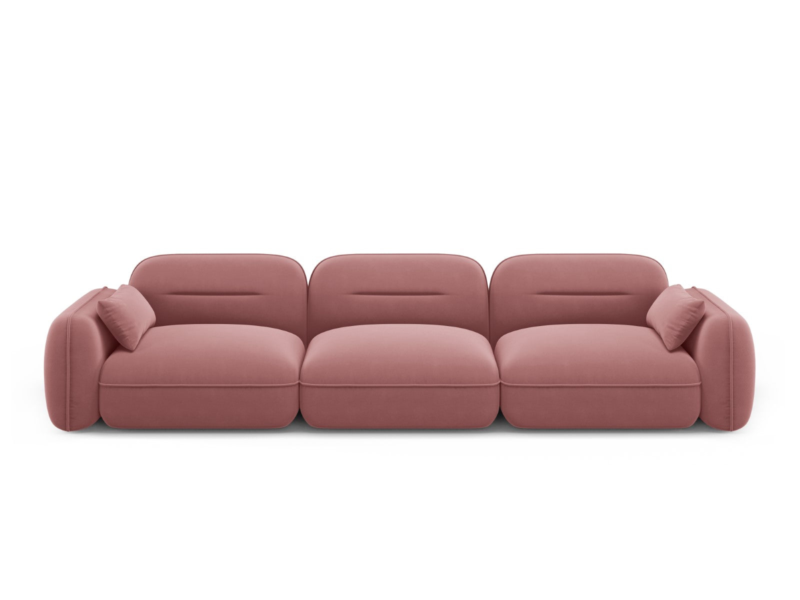 Cosmopolitan Design Modulaire bank Sydney 4-zits, flueel, zalm - 90x32
