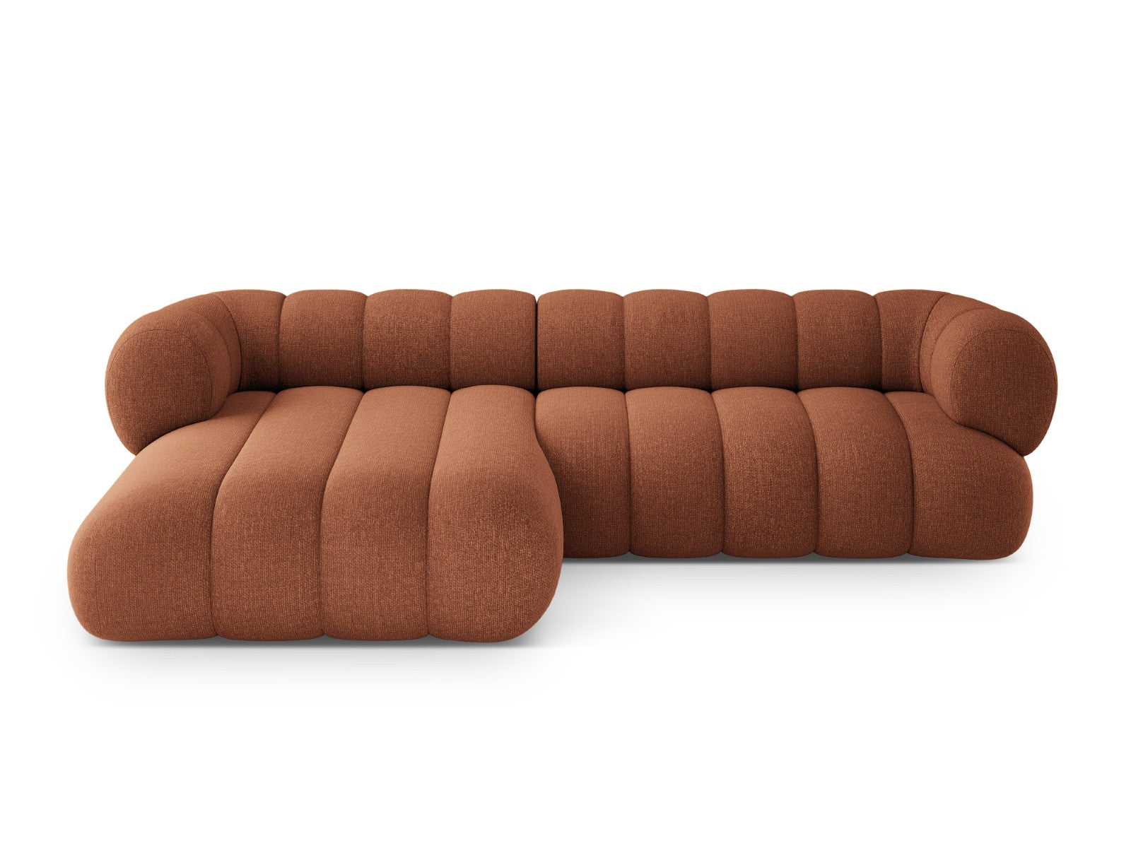 Cosmopolitan Design Hoekbank Koge 5-zits, chenille baksteen - 165x270x