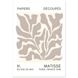Artfulprints Poster Matisse – Seabed shapes grey – 70×100 cm – Grijs Artfulprints Poster Matisse – Seabed shapes grey – 70×100 cm – Grijs