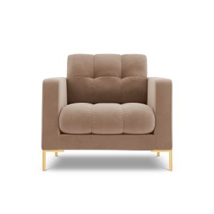 Cosmopolitan Design Fauteuil Bali flueel, beige – 96x87x75cm Cosmopolitan Design Fauteuil Bali flueel, beige – 96x87x75cm