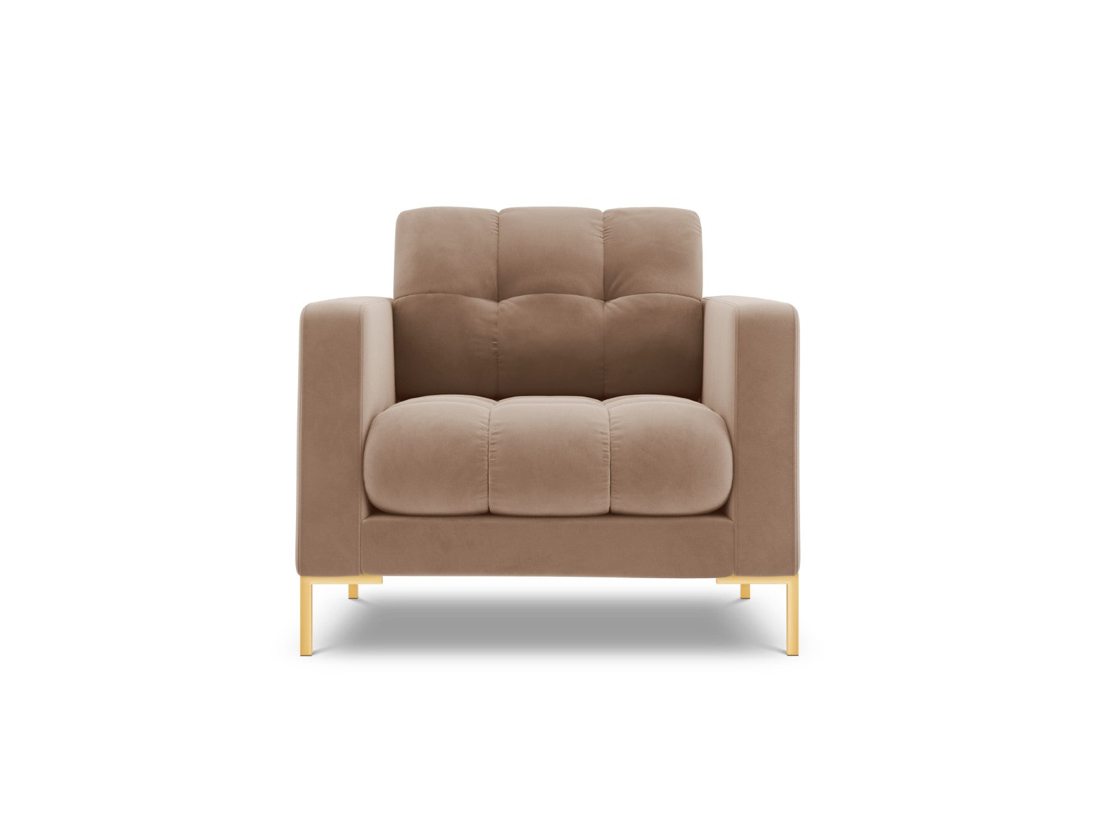 Cosmopolitan Design Fauteuil Bali flueel, beige - 96x87x75cm
