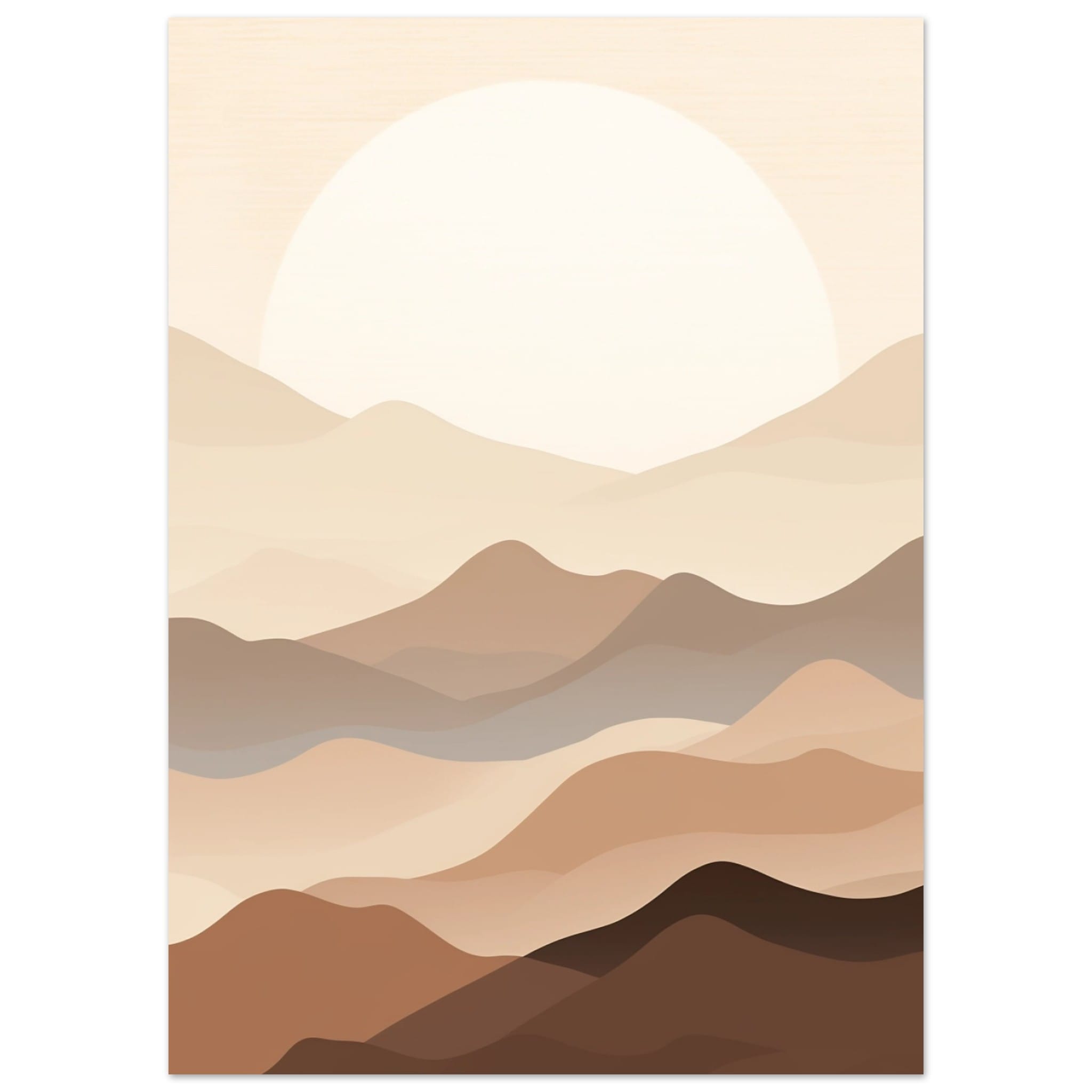 Artfulprints Poster Japandi landscape - 50x70 cm - Meerkleurig