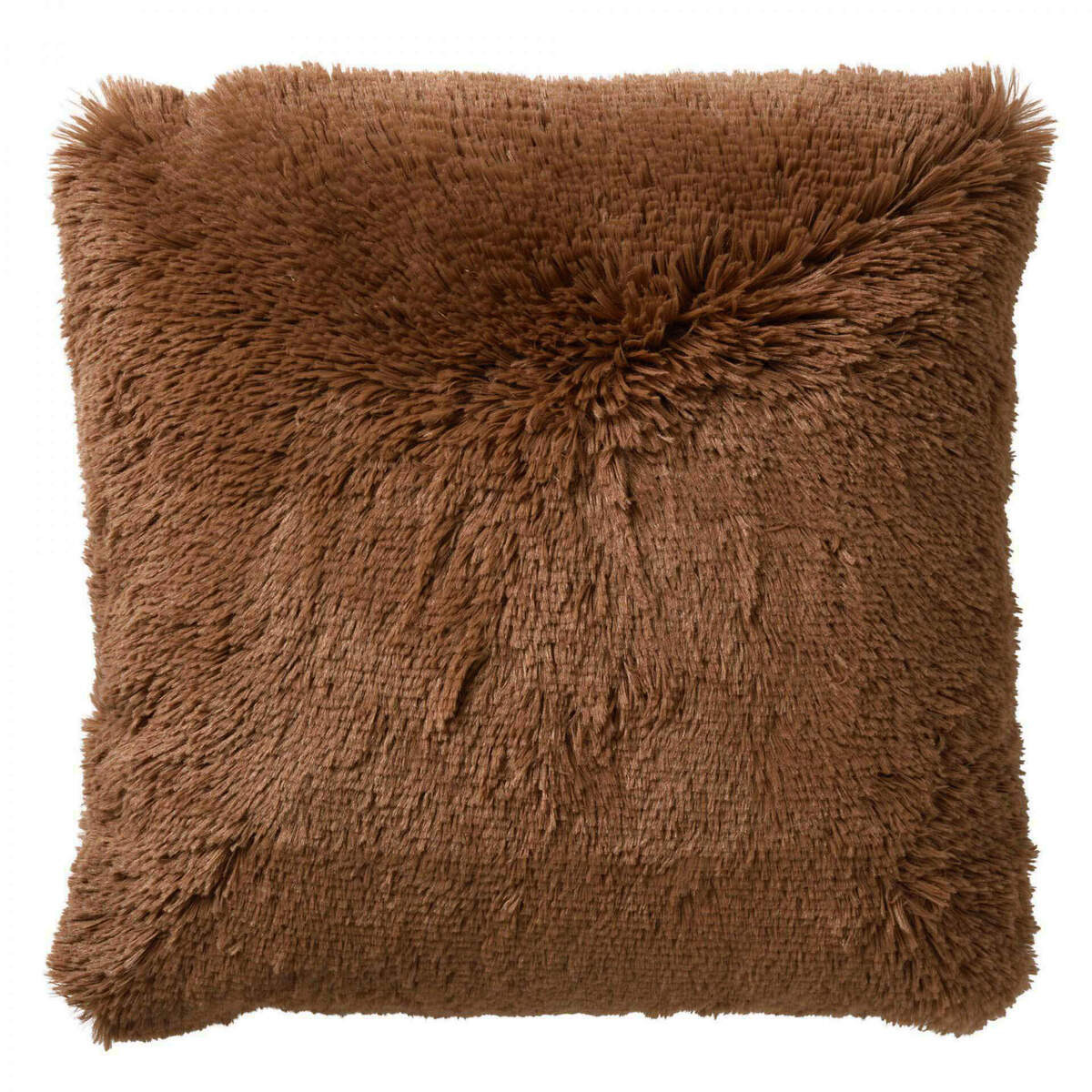 FLUFFY - Sierkussen 45x45 cm - superzacht - effen kleur - Tobacco Brow