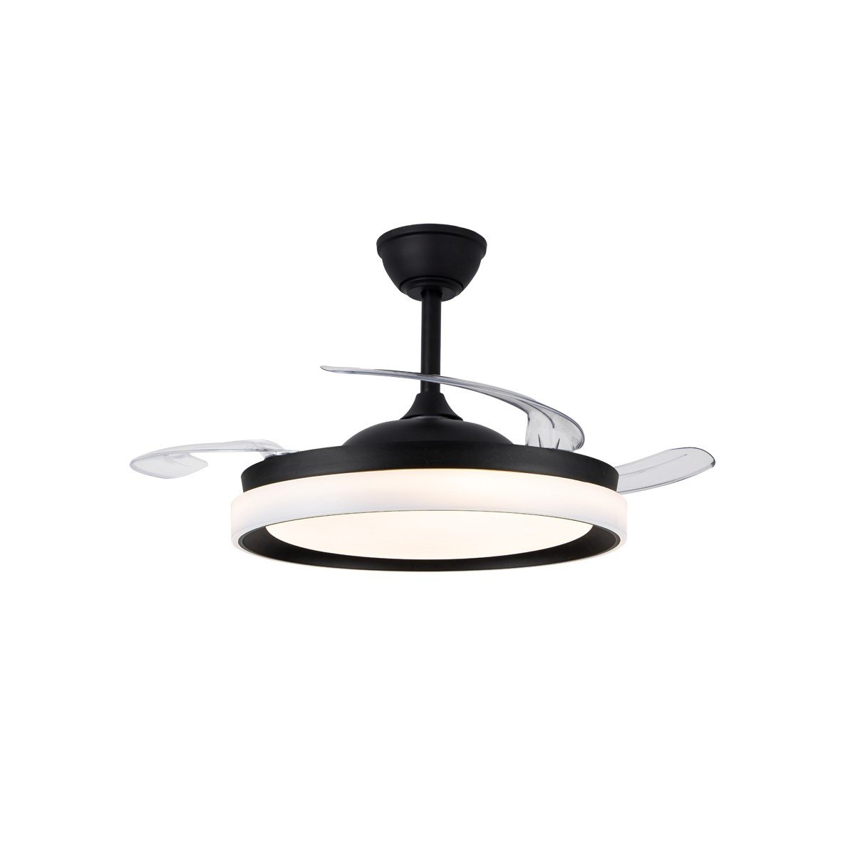 CristalRecord plafondventilator Brisa - 3 lichts - 106 x 44 cm - zwart