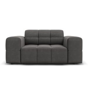Cosmopolitan Design Fauteuil Chicago flueel grijs – 102x132x78cm Cosmopolitan Design Fauteuil Chicago flueel grijs – 102x132x78cm