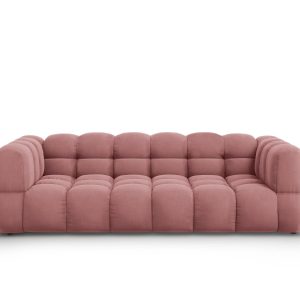 Cosmopolitan Design Modulaire bank Sky 4-zits, flueel, zalm – 102x244x