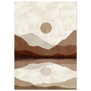 Artfulprints Poster Boho – Mirror mountain – A4 21×29.7 cm – Meerkleur Artfulprints Poster Boho – Mirror mountain – A4 21×29.7 cm – Meerkleur