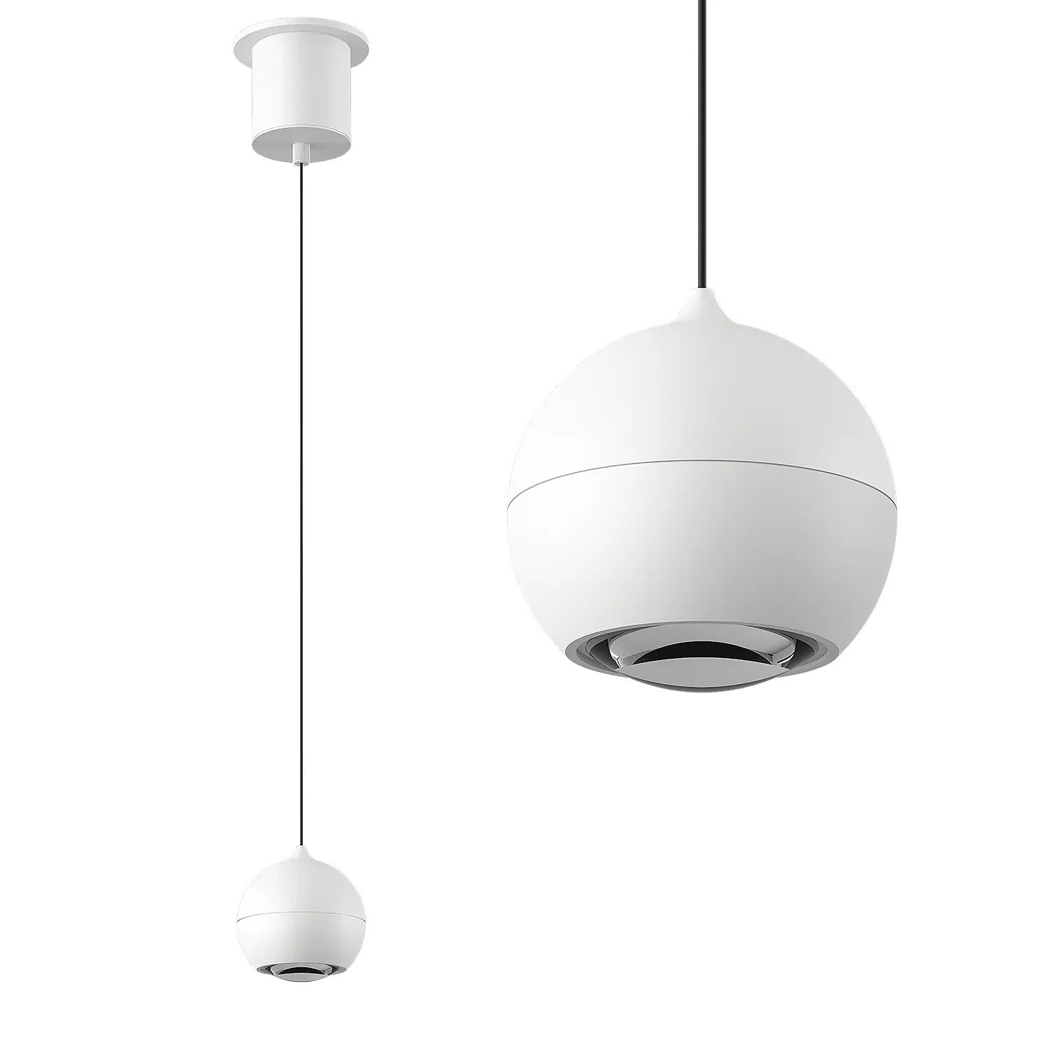 Artdelight hanglamp Miami - 1 lichts - 10 x 200 cm - wit