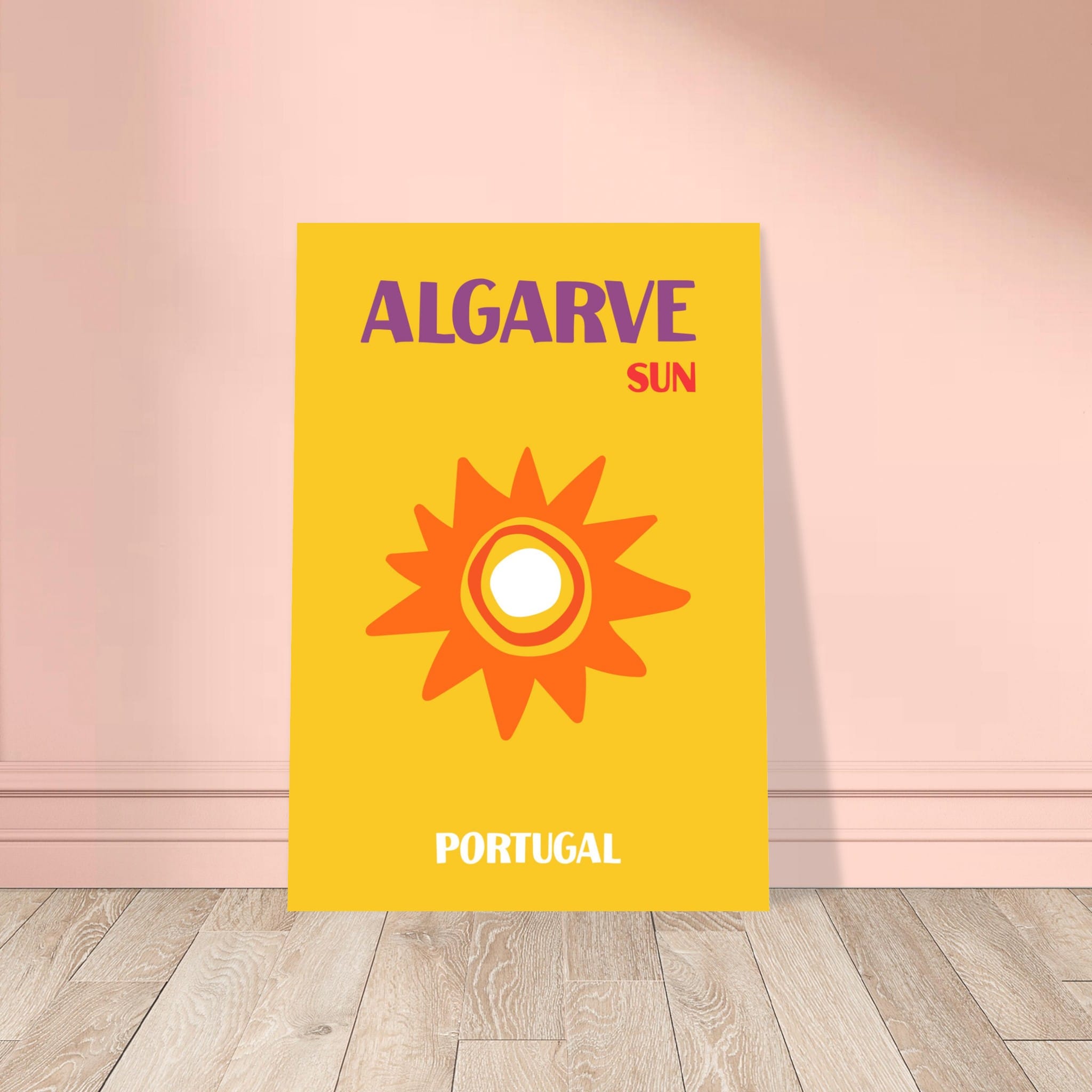 Artfulprints Poster Portugal - Algarve - 70x100 cm - Geel